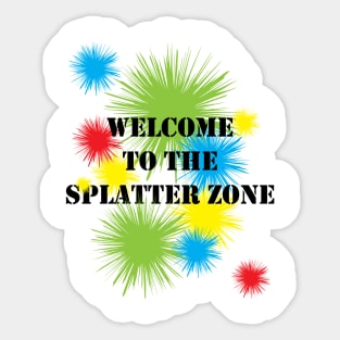 Welcome To The Splatter Zone: Paintball Sticker